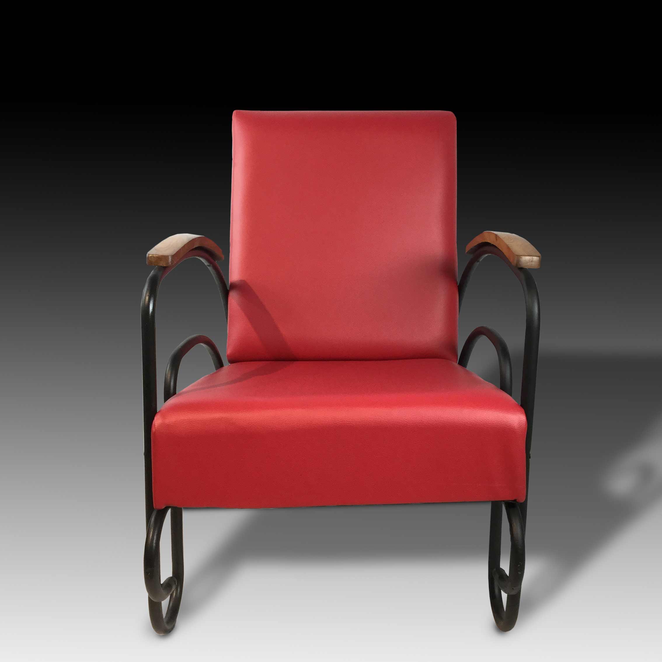 Gianni lounge armchair red