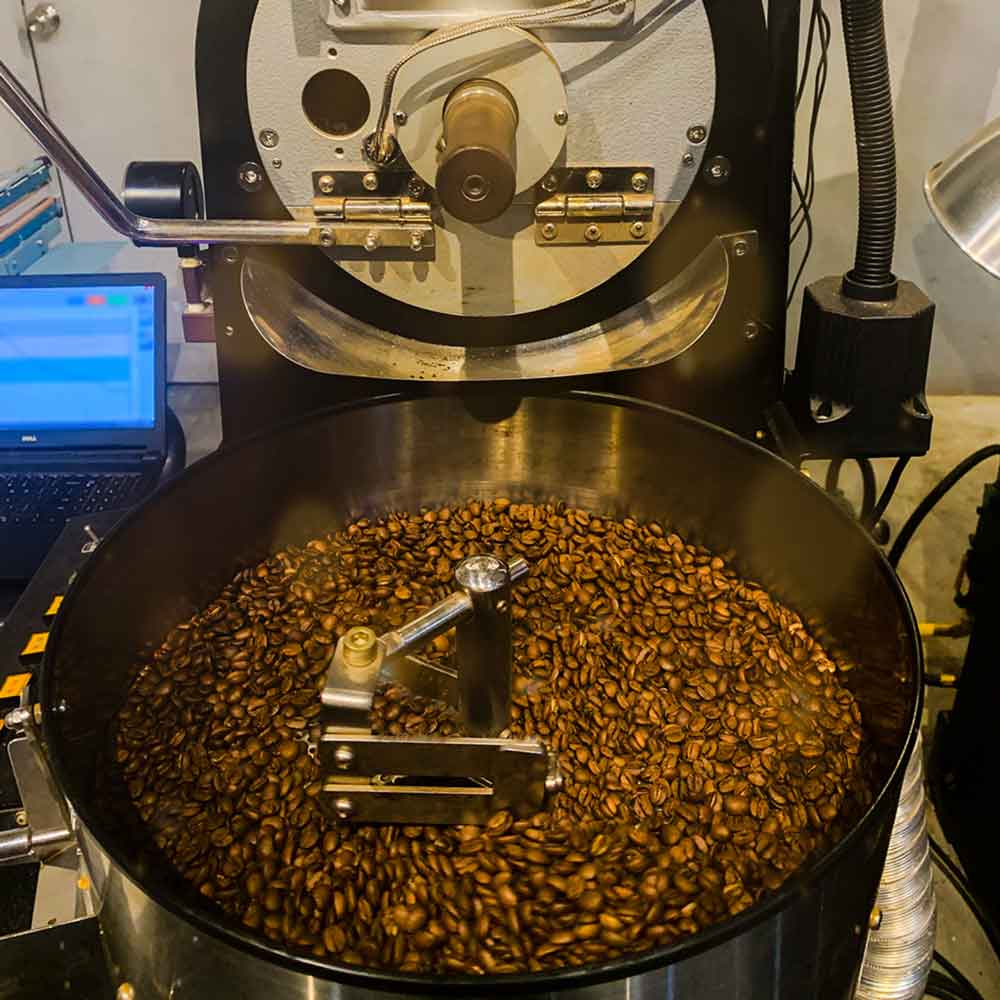 coffee bean grinding process