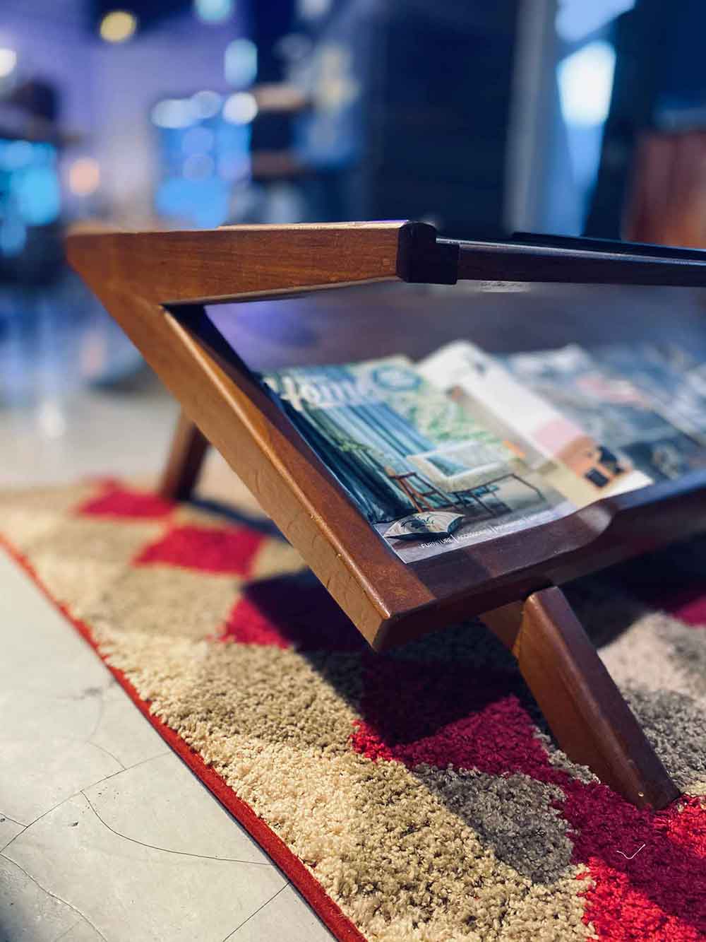 Handcrafted Furniture Singapore wood coffee table upclose